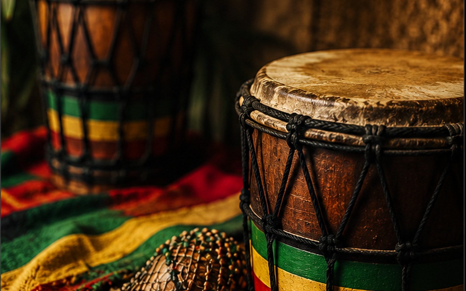 Rasta-inspired drums and percussion